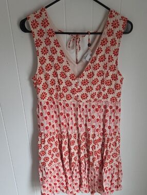 Japna Red Floral Mini Dress